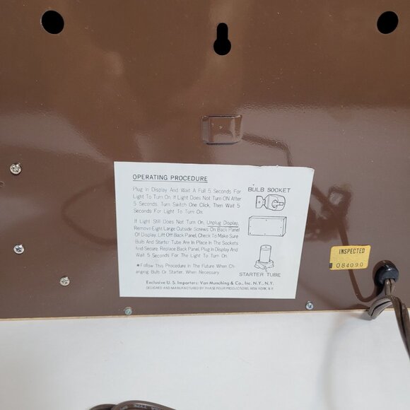 *SOLD* Heineken Beer Imported 12 Inch Backlit 1970 Wood Sign Tavern Trove Tested - Picture 6 of 11